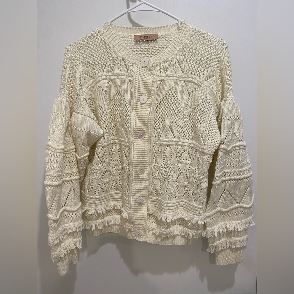 Twinset Cream Cardigan Sweater